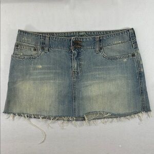Vintage Abercrombie & Fitch Distressed Frayed Hem Mini Authentic Quality Skirt